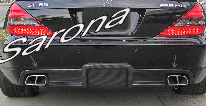 Custom Mercedes SL  Convertible Rear Lip/Diffuser (2003 - 2012) - $1490.00 (Part #MB-020-RA)